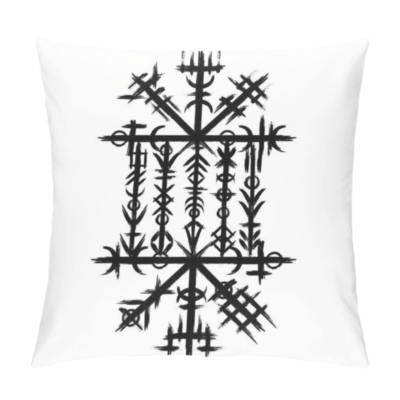 Personality  Norse People Old Symbol Brush Pillow Covers