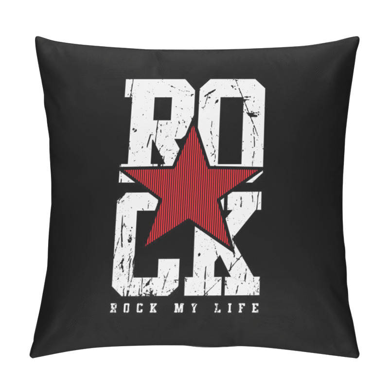 Personality  Vector Illustration Of Letter Graphic. ROCK, Perfect For Designing T-shirts, Shirts, Hoodies, Poster, Print Etc. Pillow Covers