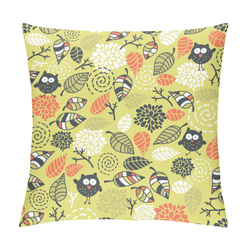 Personality  Seamless Pattern With Owls. Pillow Covers