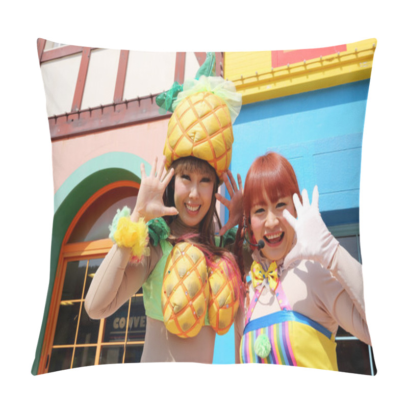 Personality  Dancers In Costumes Participate In A Parade Pillow Covers