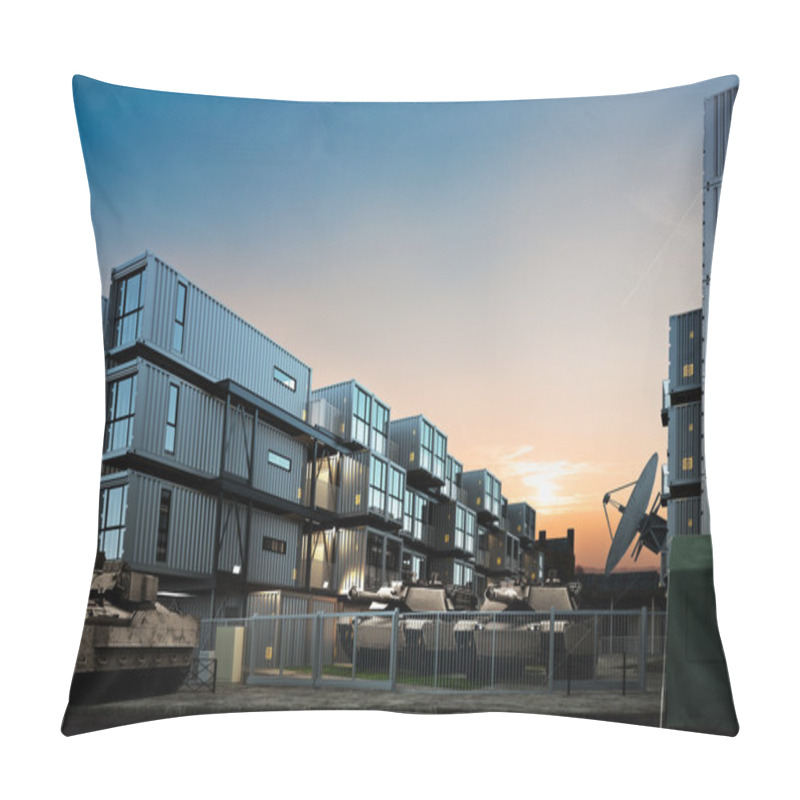 Personality  Military Base With Military Equipment Pillow Covers