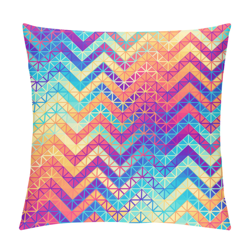 Personality  Seamless Geometric Pattern Of A Triangles.. Aztec Style Abstract Chevron Ornament. Vector Image. Pillow Covers