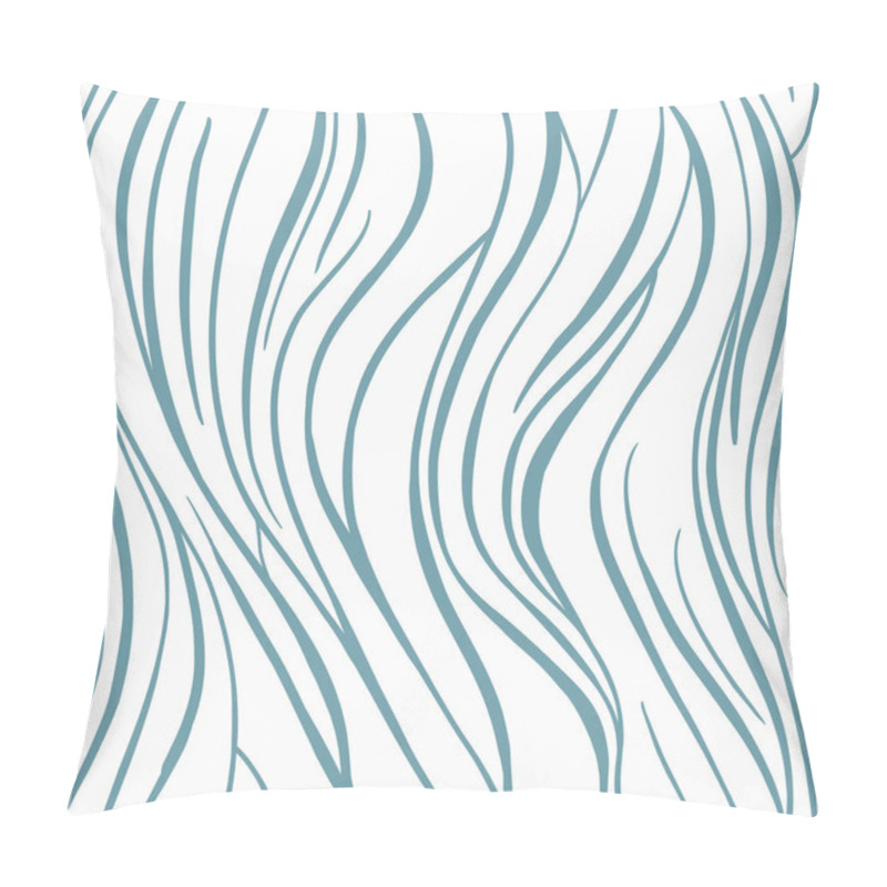 Personality  Hand Drawn Abstract Vertical Wave Vector Seamless Patter Pillow Covers