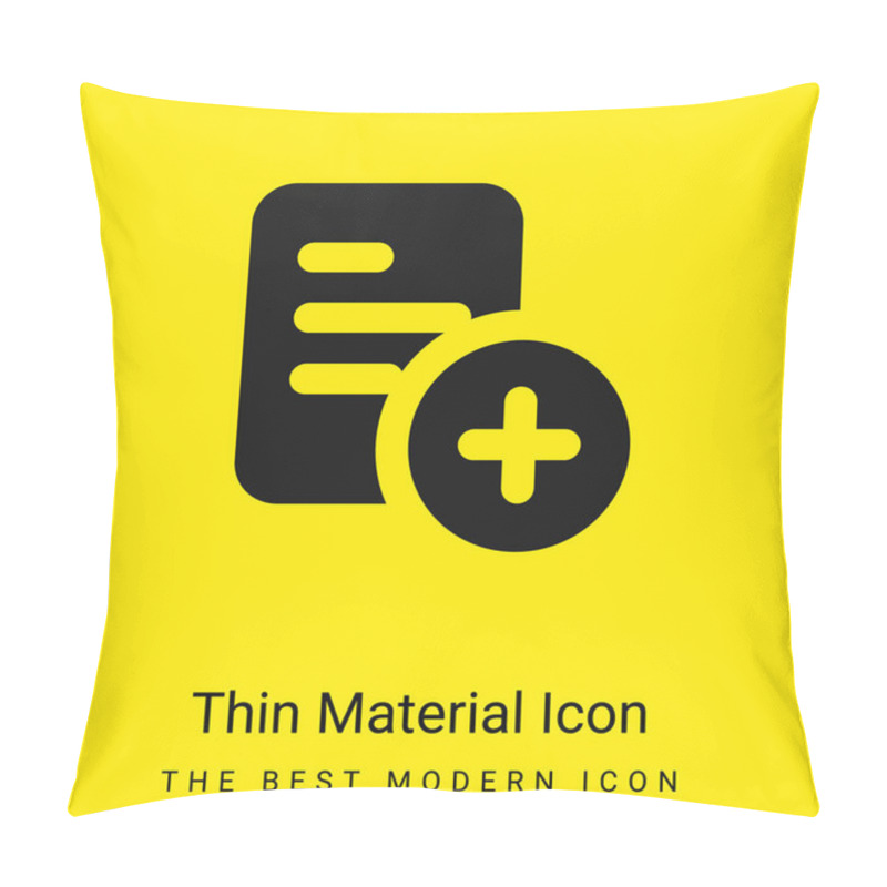 Personality  Add Minimal Bright Yellow Material Icon Pillow Covers