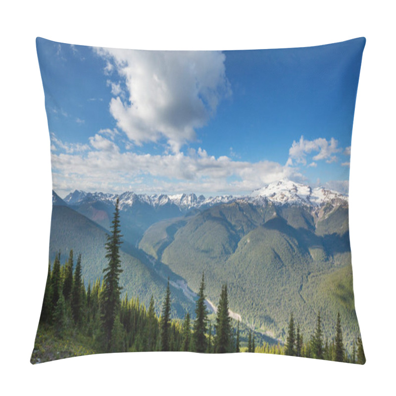 Personality  Beautiful Mountain Peak In  North Cascade Range, Washington / USA Pillow Covers