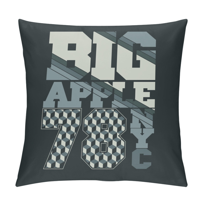 Personality  New York Fashion - Vector T-shirt Design Pillow Covers