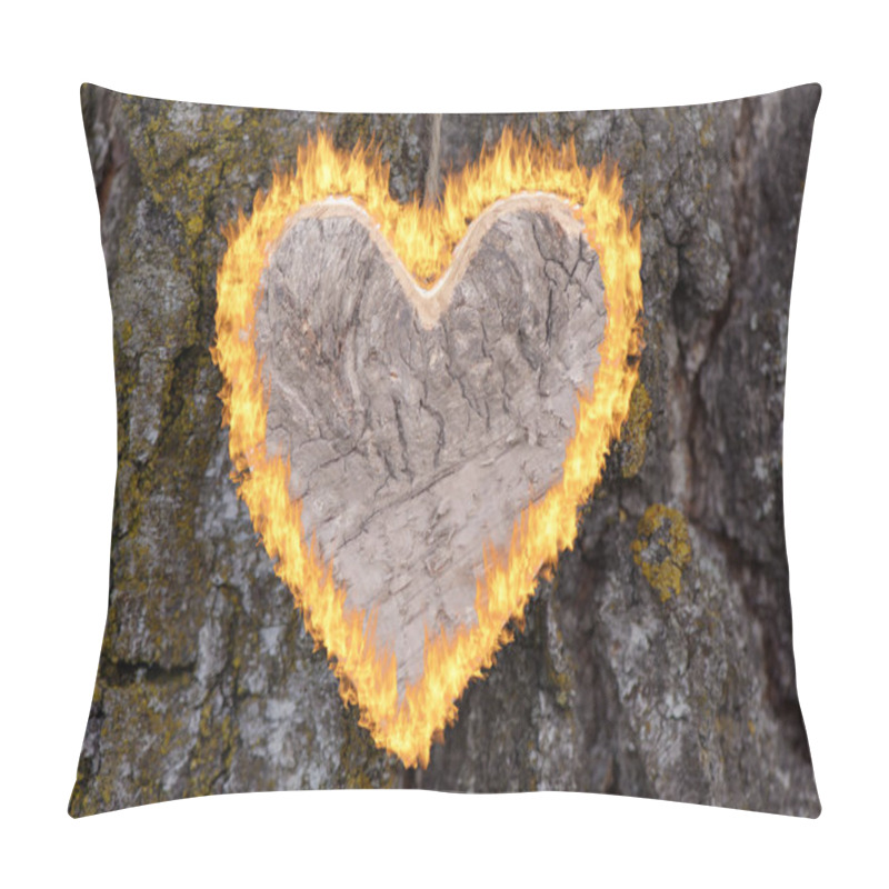 Personality  Burning Heart For Love Pillow Covers