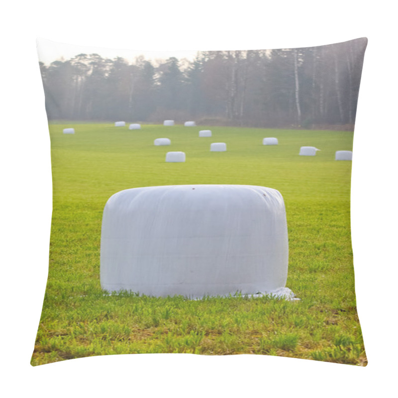 Personality  Straw Bales Wrapped In Plastic Pillow Covers