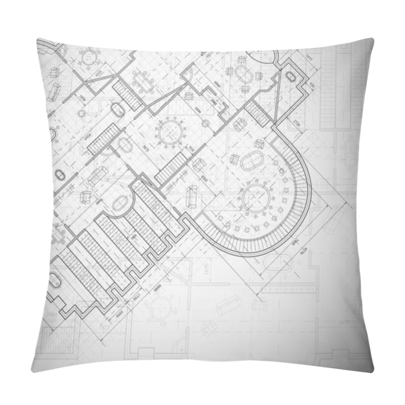 Personality  Architectural Plan Pillow Covers