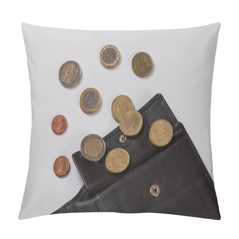 Personality  Wallet With Euro Coins Pillow Covers