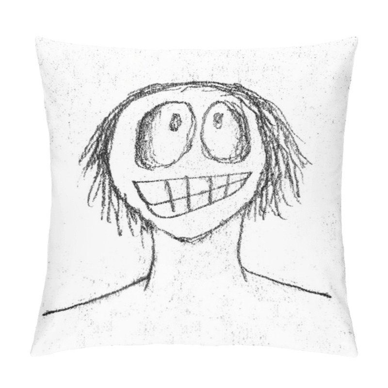 Personality  Crazy Funny Character Portrait Sketch Pillow Covers