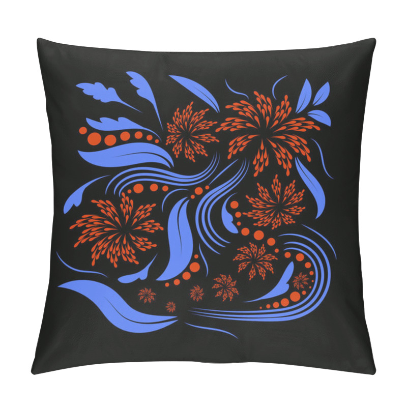 Personality  Folk Flowers Floral Art Print Flowers Abstract Art Pillow Covers