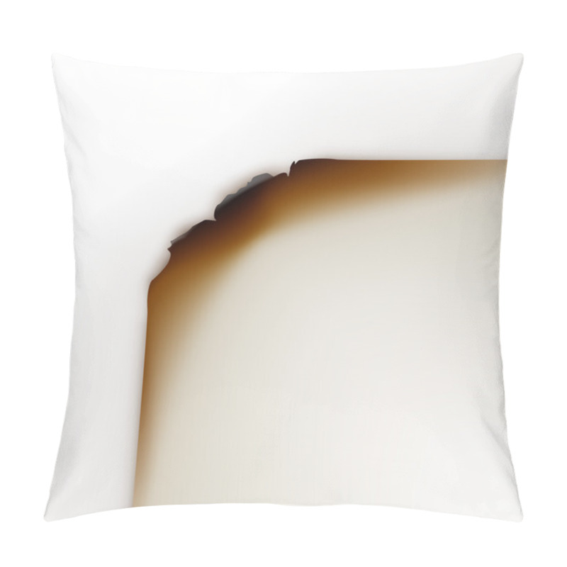 Personality  Vector Burned Paper Edges On White Background Pillow Covers