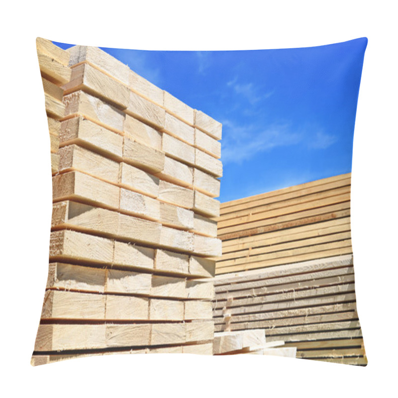 Personality  An Edging Board In Stacks In An Industrial Landscape Pillow Covers