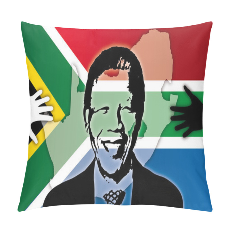 Personality  Mandela South Africa Symbol And Flag Pillow Covers