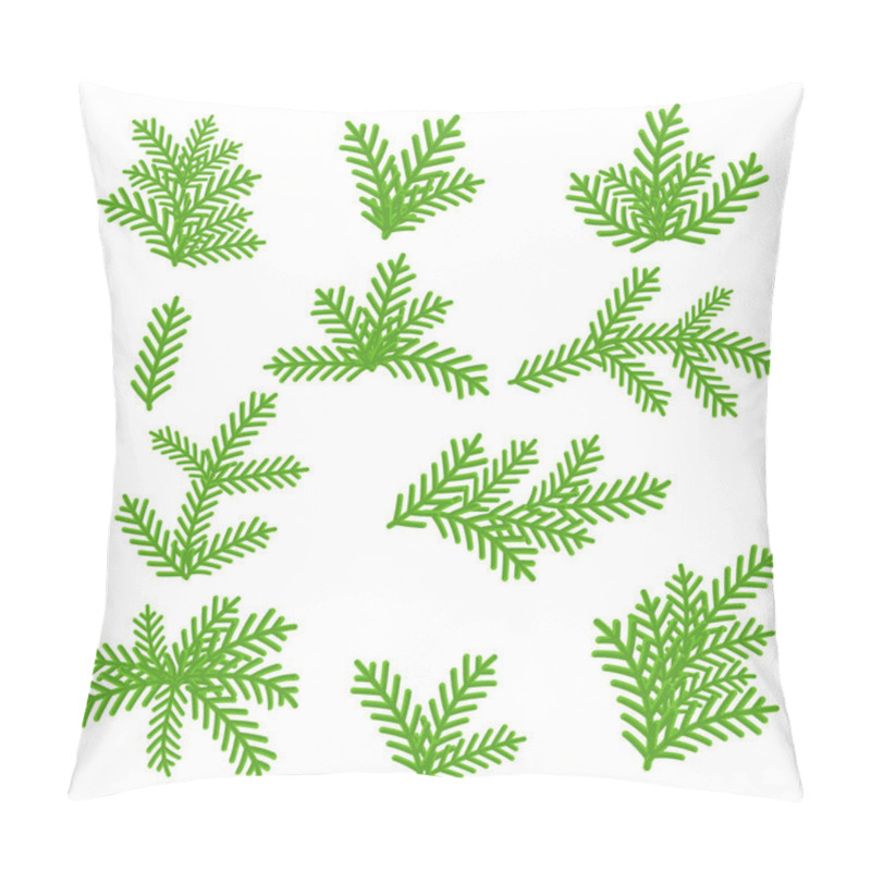 Personality  Fir Branches With A Cone. For Christmas Wreath, Border, Or Frames Pillow Covers