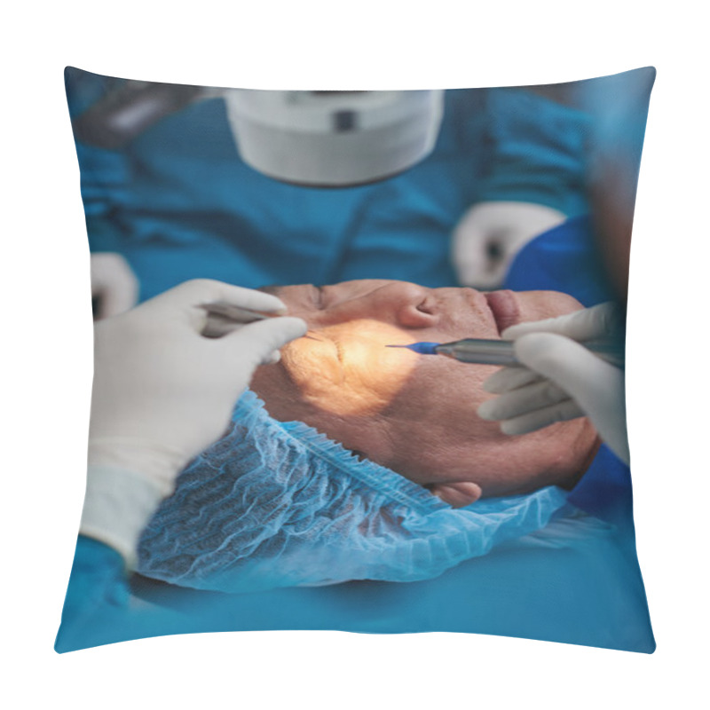 Personality  Doctor Performing Glaucoma Surgery Pillow Covers