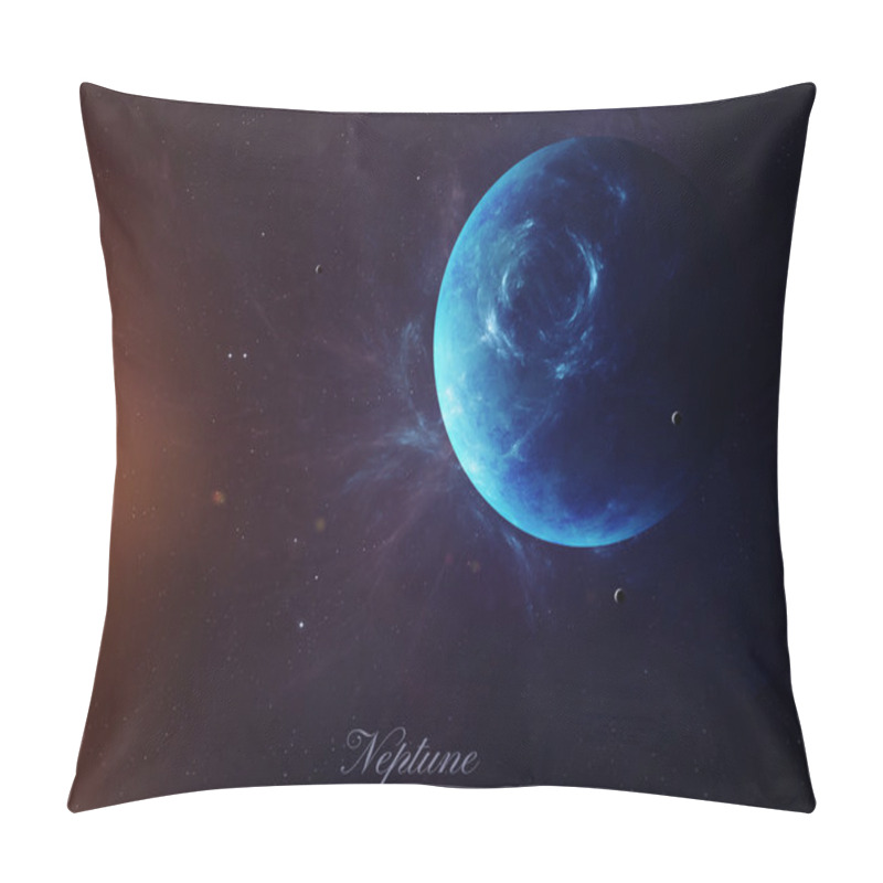 Personality  The Neptune With Moons From Space Showing All They Beauty. Extremely Detailed Image, Including Elements Furnished By NASA. Other Orientations And Planets Available. Pillow Covers