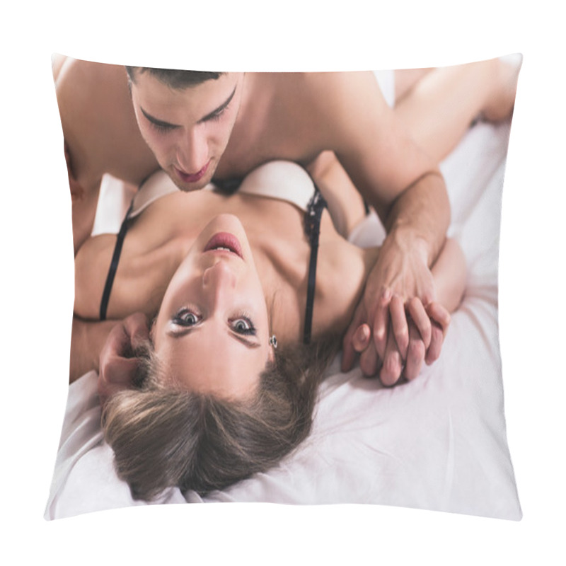 Personality  Young Romantic Couple Hugging And Kissing Pillow Covers