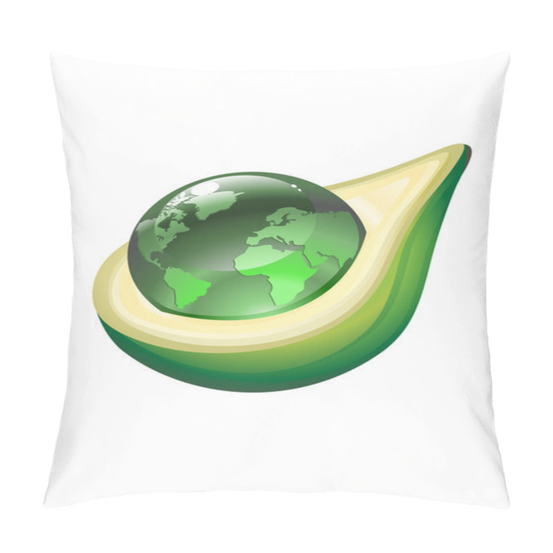 Personality  Globe In Avacado Pillow Covers