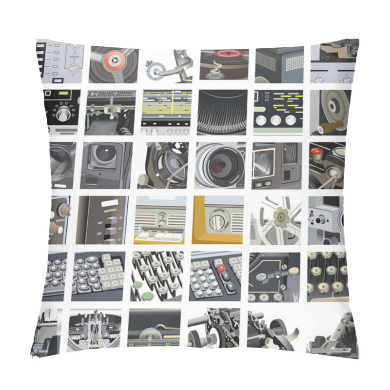 Personality  Mechanism Parts And Details Set Pillow Covers