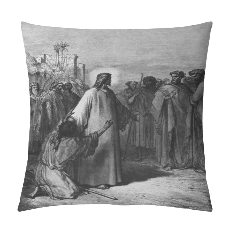 Personality  Healing The Dumb Demoniac. Pillow Covers