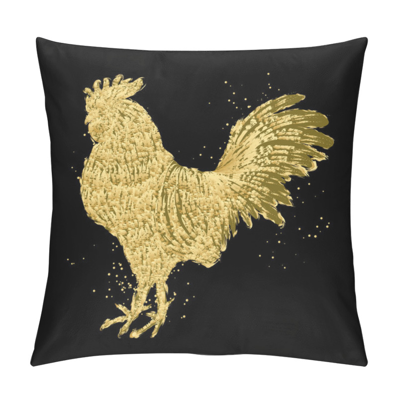 Personality  Chinese 2017 Golden Rooster Pillow Covers