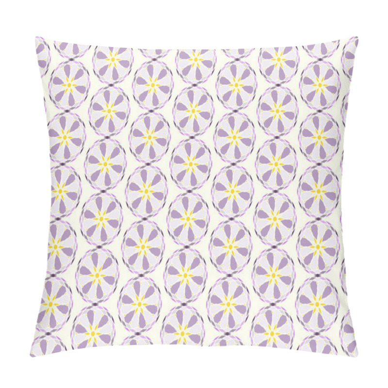 Personality  Purple Abstract Ball And Flower Pattern On Pastel Background Pillow Covers