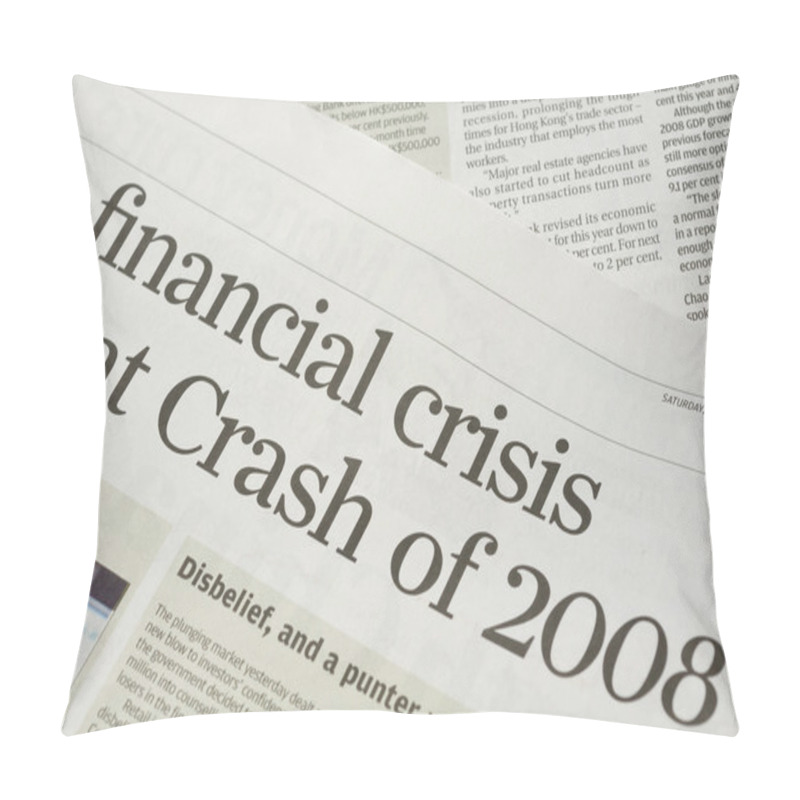 Personality  Financial Crisis Headlines Pillow Covers