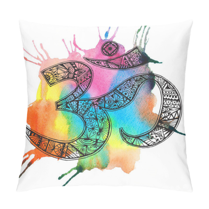 Personality  Ohm. Om Aum Symbol. Pillow Covers