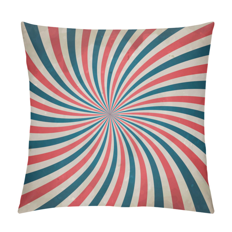 Personality  American Retro Patriotic Vector Illustration. Concentric Stripes Pillow Covers