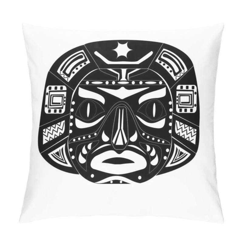 Personality  Mask Of The American Indian Pillow Covers