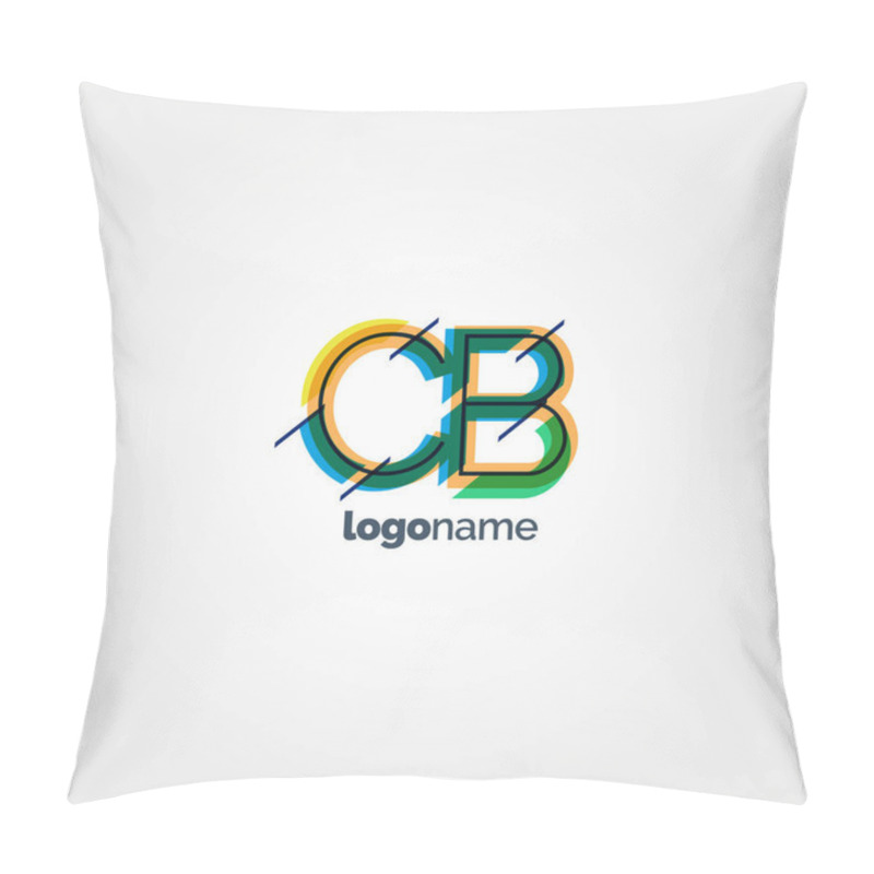 Personality  CB Multicolour Letters Logo Pillow Covers