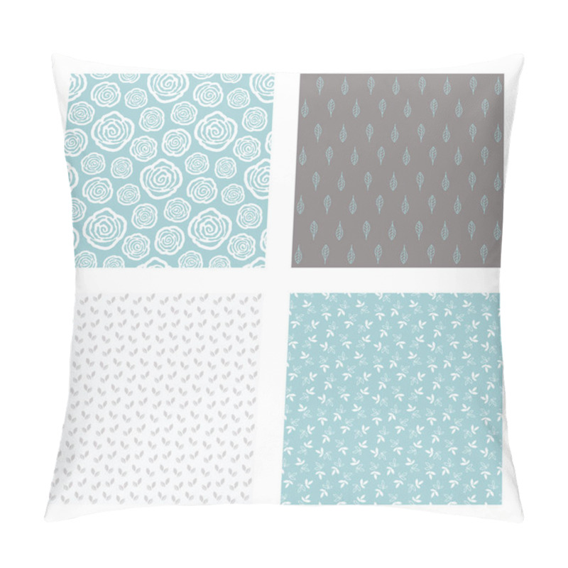 Personality  Vector Seamless Patterns With Flowers And Leaves Pillow Covers