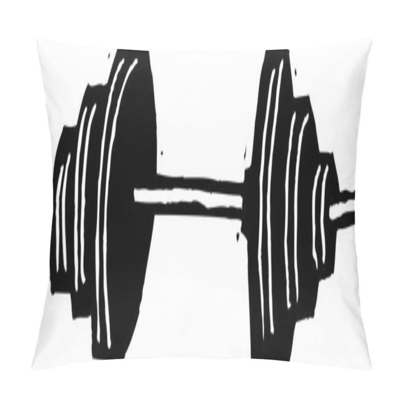 Personality  Vector Illustration Of Barbell Pillow Covers