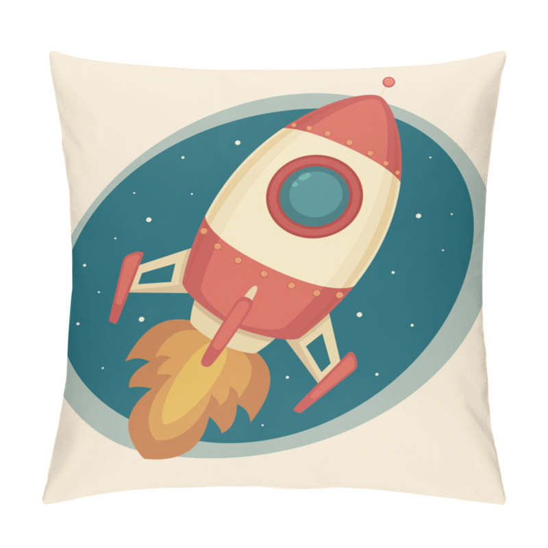 Personality  Retro Rocket Pillow Covers