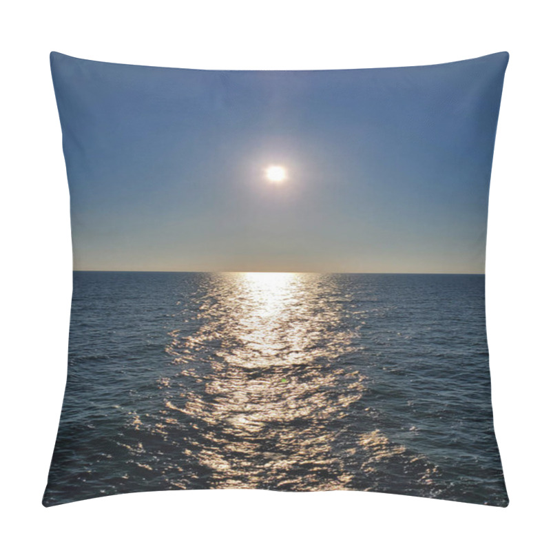 Personality  Sunset Over The Sea In Different Parts Of The World. Pillow Covers