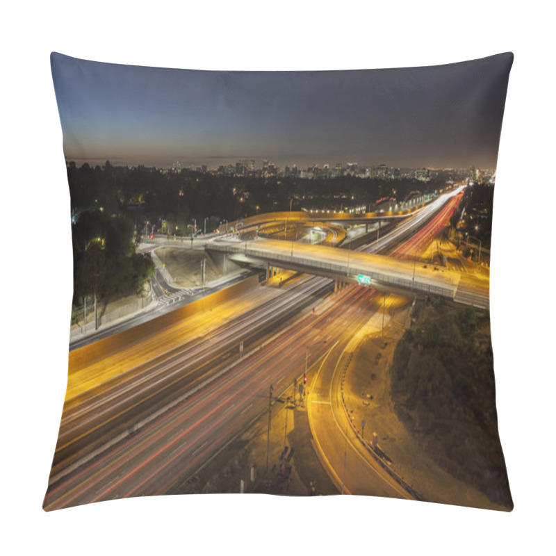 Personality  San Diego 405 Freeway At Sunset Blvd In Los Angeles Pillow Covers