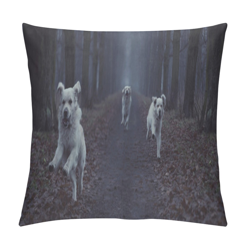 Personality  Fantastic Picture Of Running Dog Pillow Covers