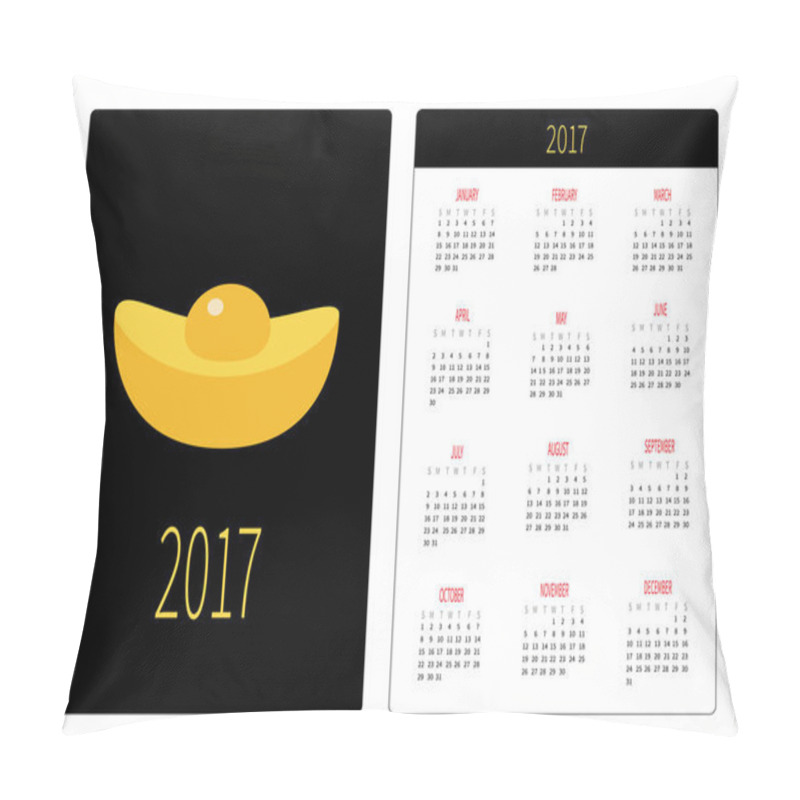 Personality  Pocket Calendar 2017 Year Pillow Covers