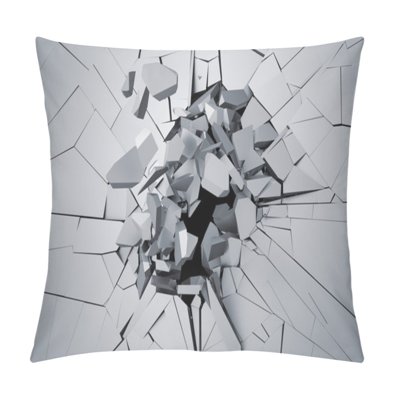 Personality  Abstract 3D Rendering Of Cracked Surface. Pillow Covers