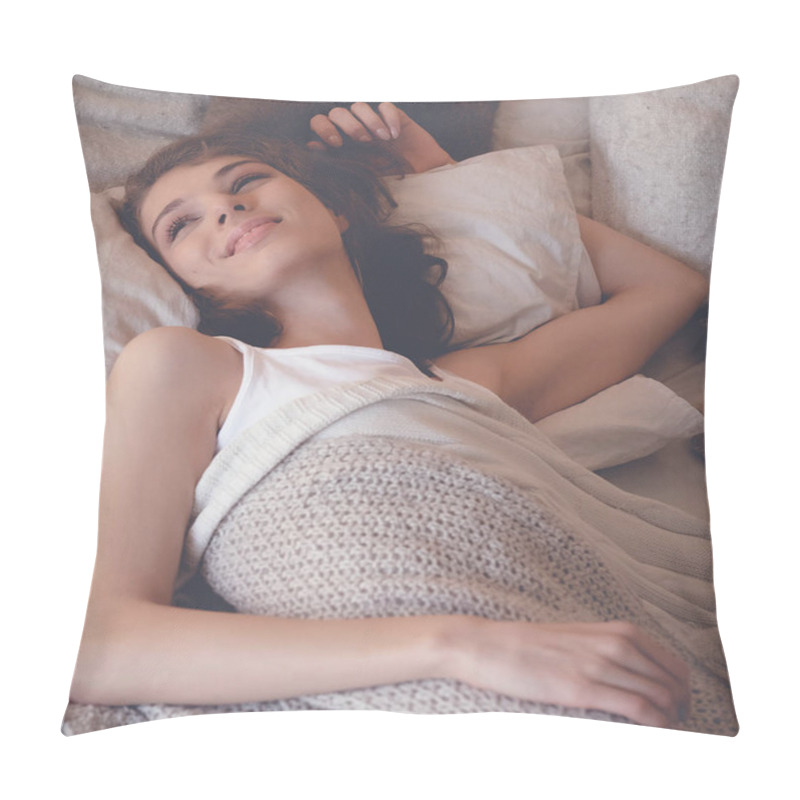 Personality  Young Woman Sleeping In Bed Pillow Covers