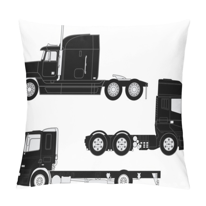 Personality  Truck Silhouettes Pillow Covers