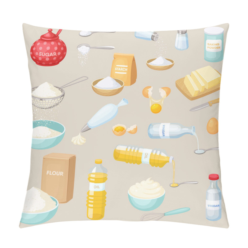 Personality  Baking Ingredients Set Pillow Covers