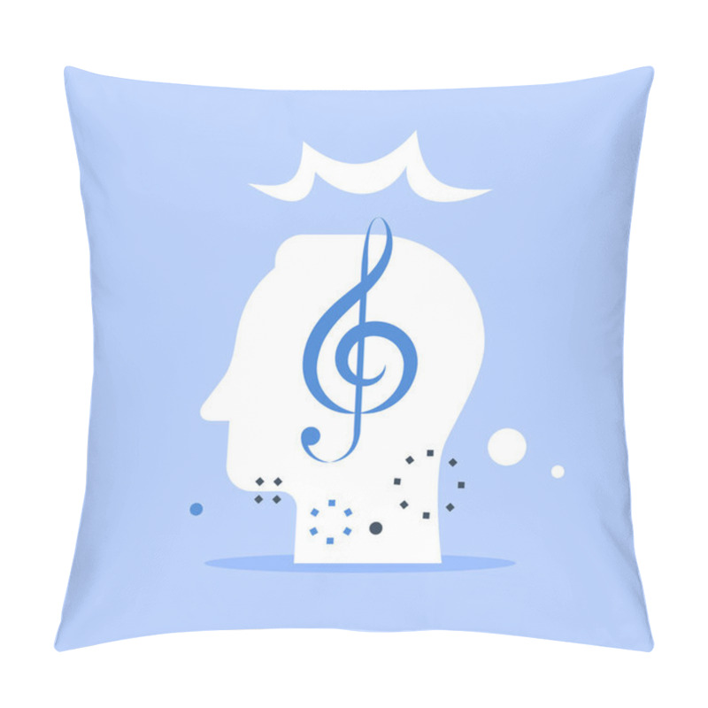 Personality  Music Key And Head, Musicality Improvement, Vocal Class, Creative Mind Pillow Covers