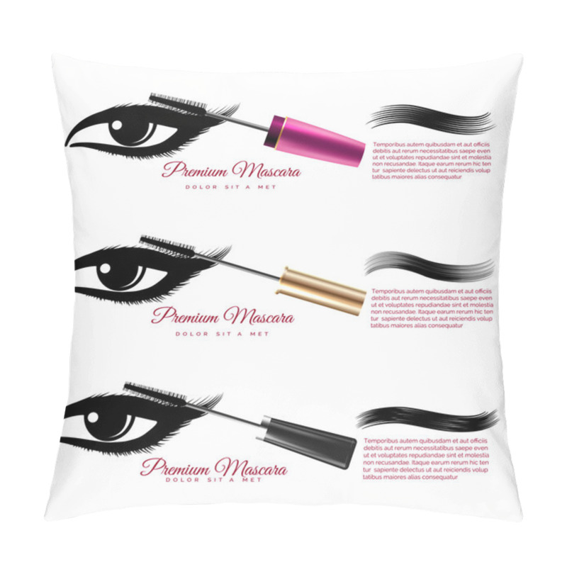 Personality  Eyes Cosmetic Vector Illustration Pillow Covers