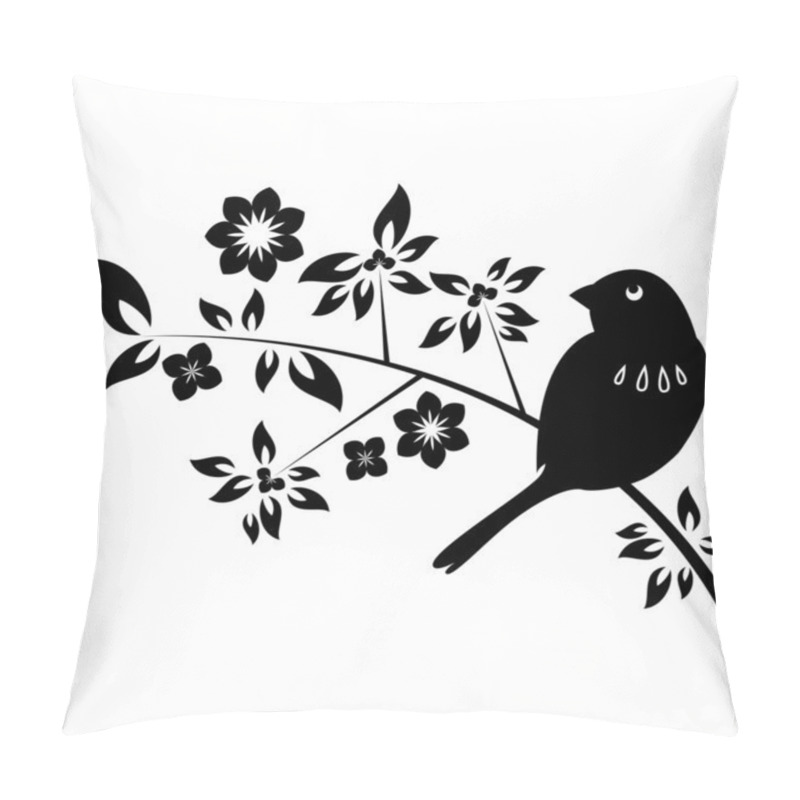 Personality  Decorative Bird With Leafs Pillow Covers