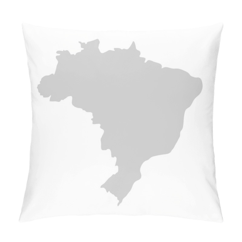 Personality  Flat Simple Brazil Map Pillow Covers