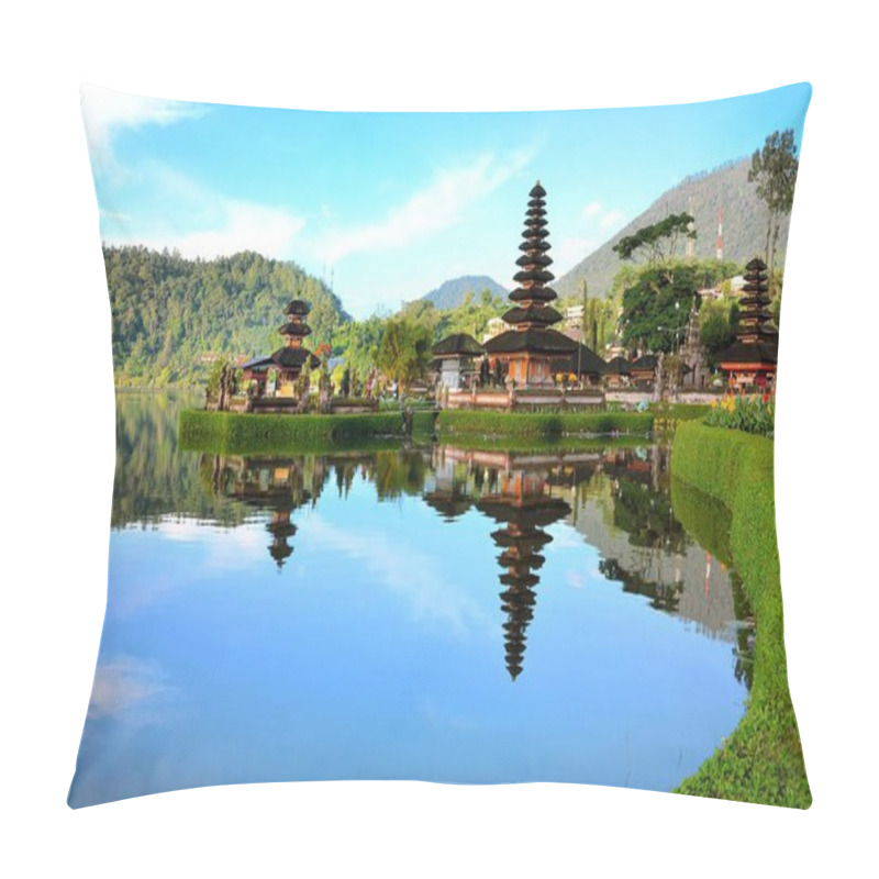 Personality  Pura Ulun Danu Temple On A Lake Beratan On Bali Indonesia Pillow Covers