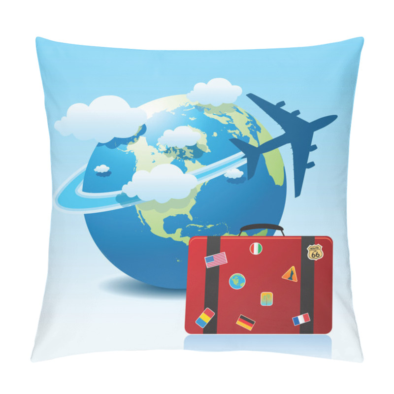 Personality  Airplane Travel Icon Pillow Covers